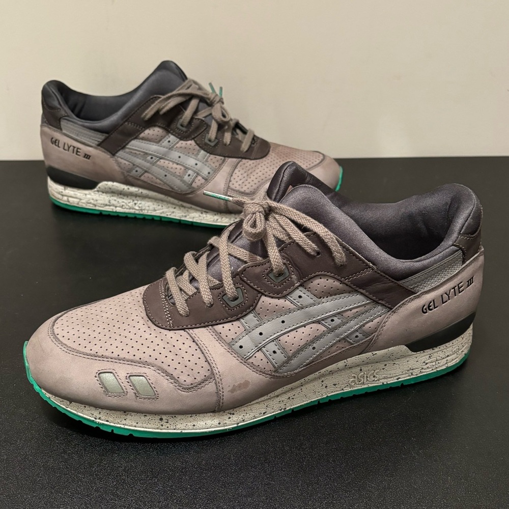 Asics Gel Lyte Iii Premium Nubuck Grey Mint 2018 Men's Size 14